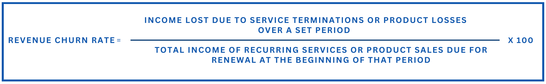 revenue churn rate formula