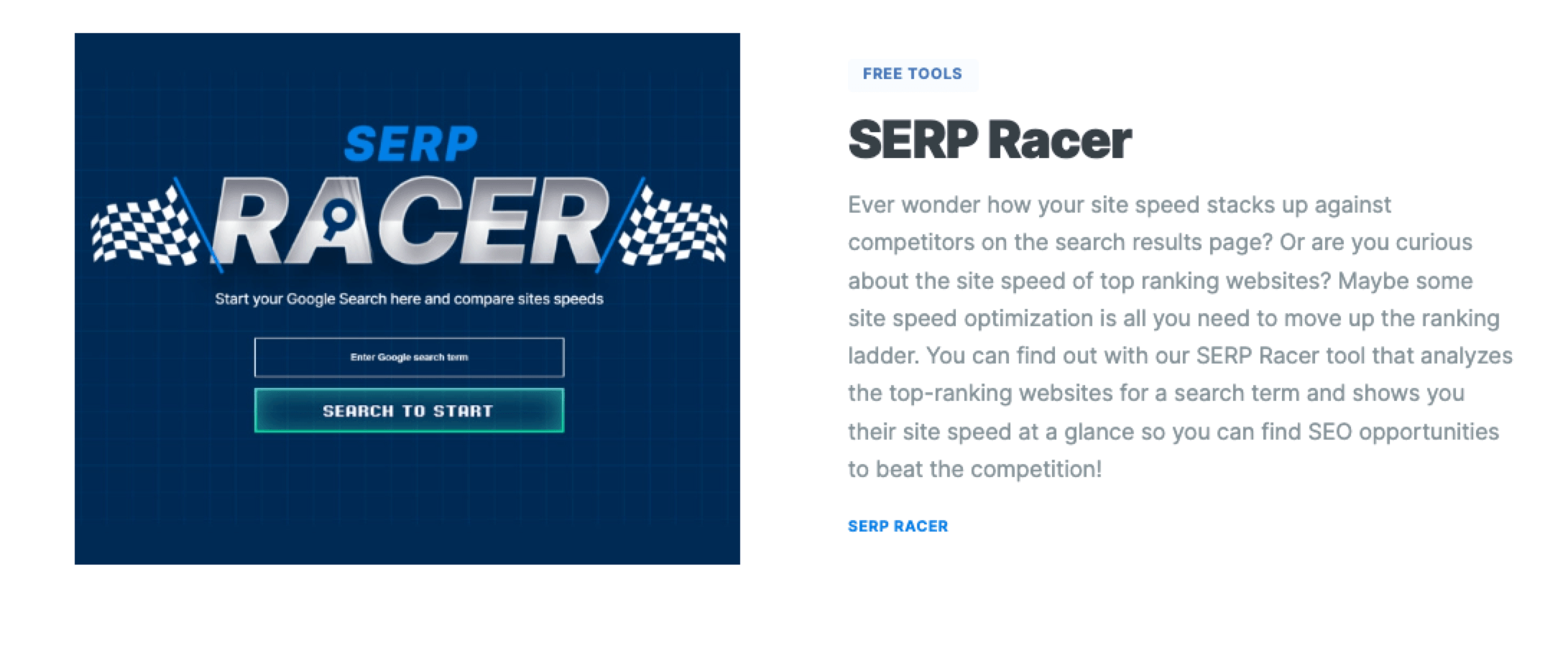 serp racer example