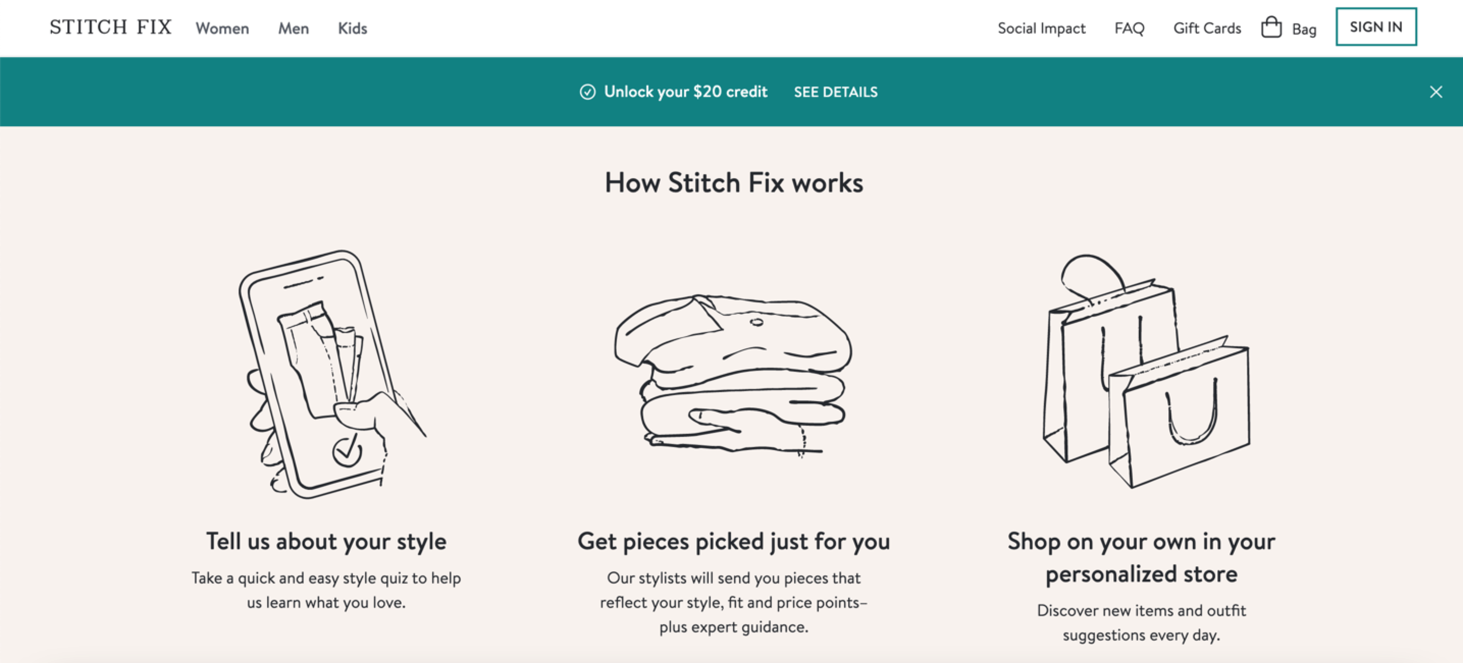 Stitch Fix website