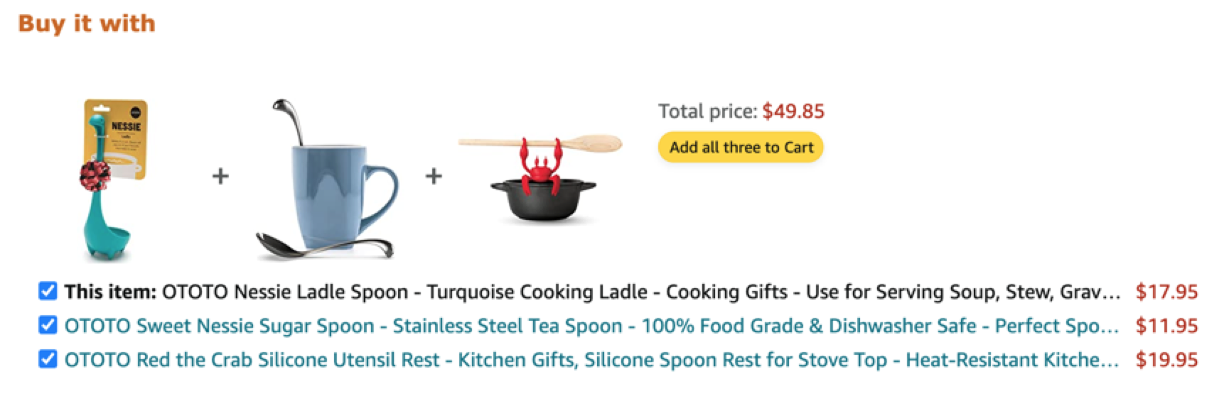 suggested items