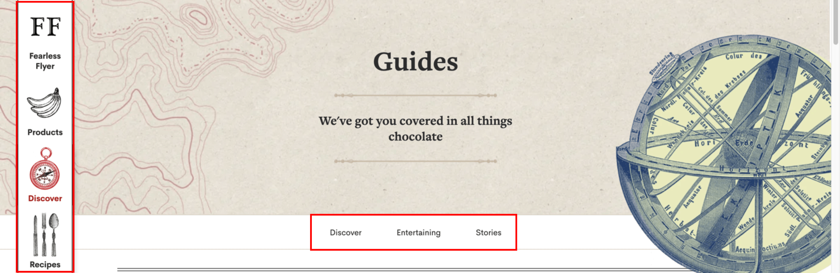 Screenshot of the Trader Joe's website