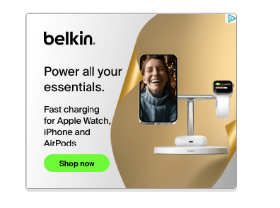 Display ad for Belkin phone charger