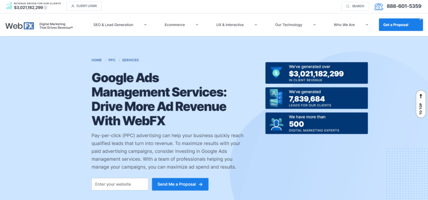 google ads companies webfx