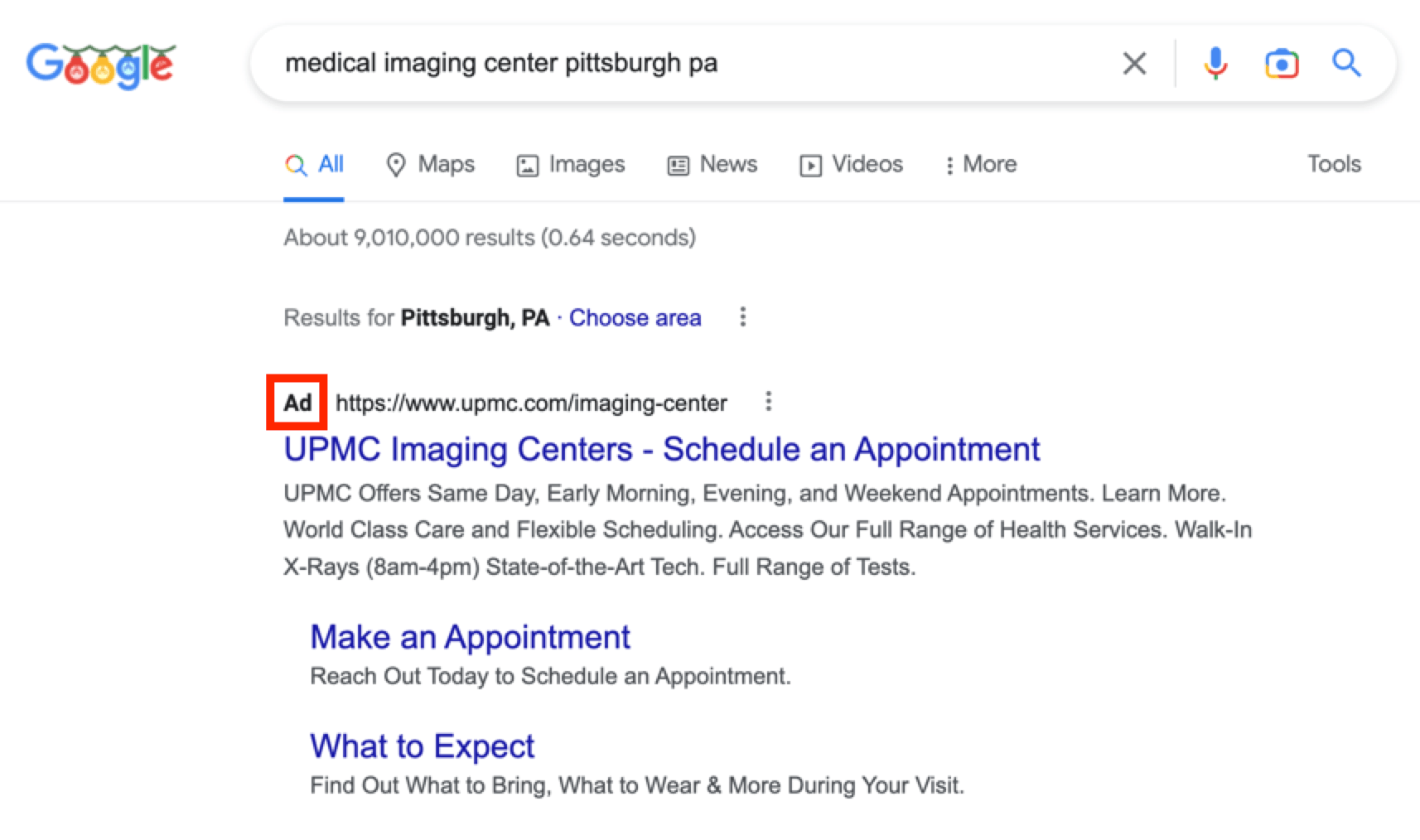 ppc ads for medical imaging