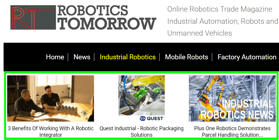 blog content for robotics example