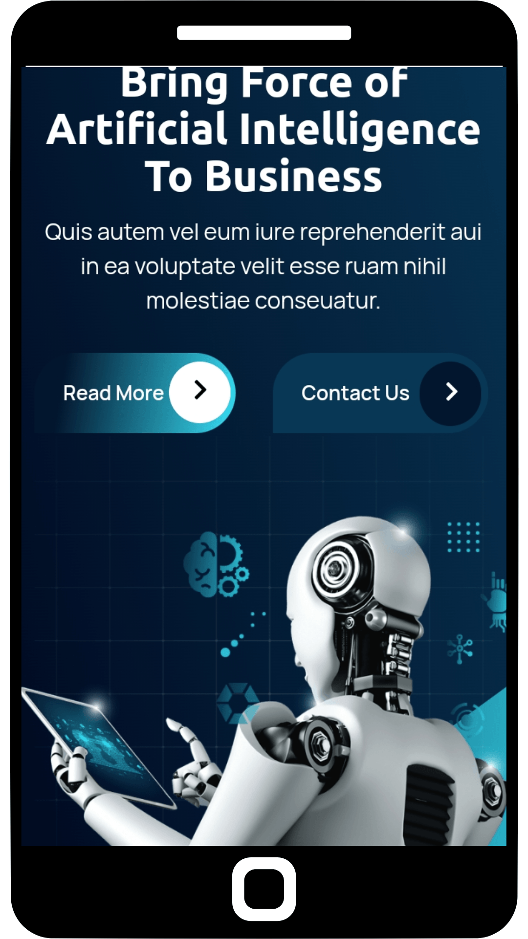 mobile friendly robotics theme