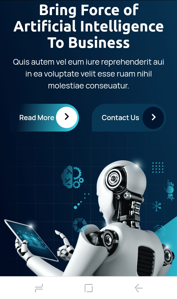 mobile web design theme for robotics