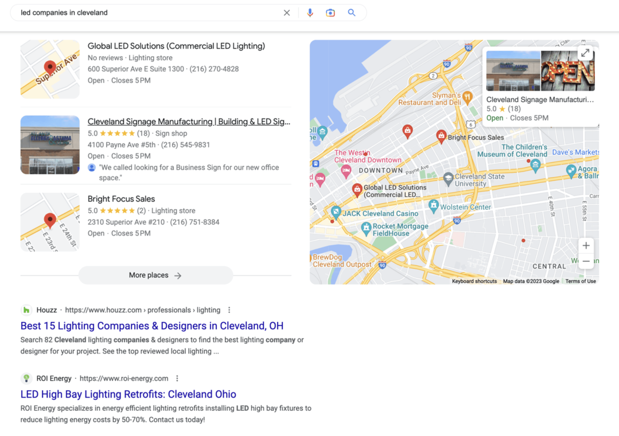 serp results example