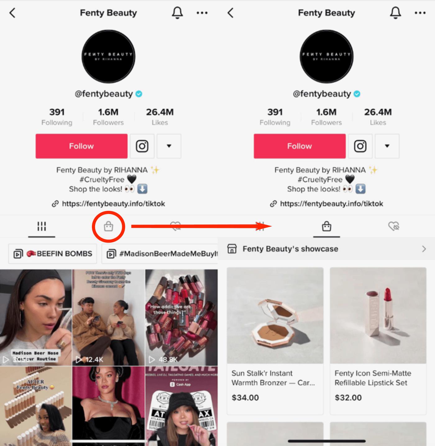 tiktok shop page catalog