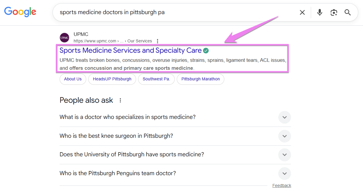 Your title tag and meta description may appear in the SERPs