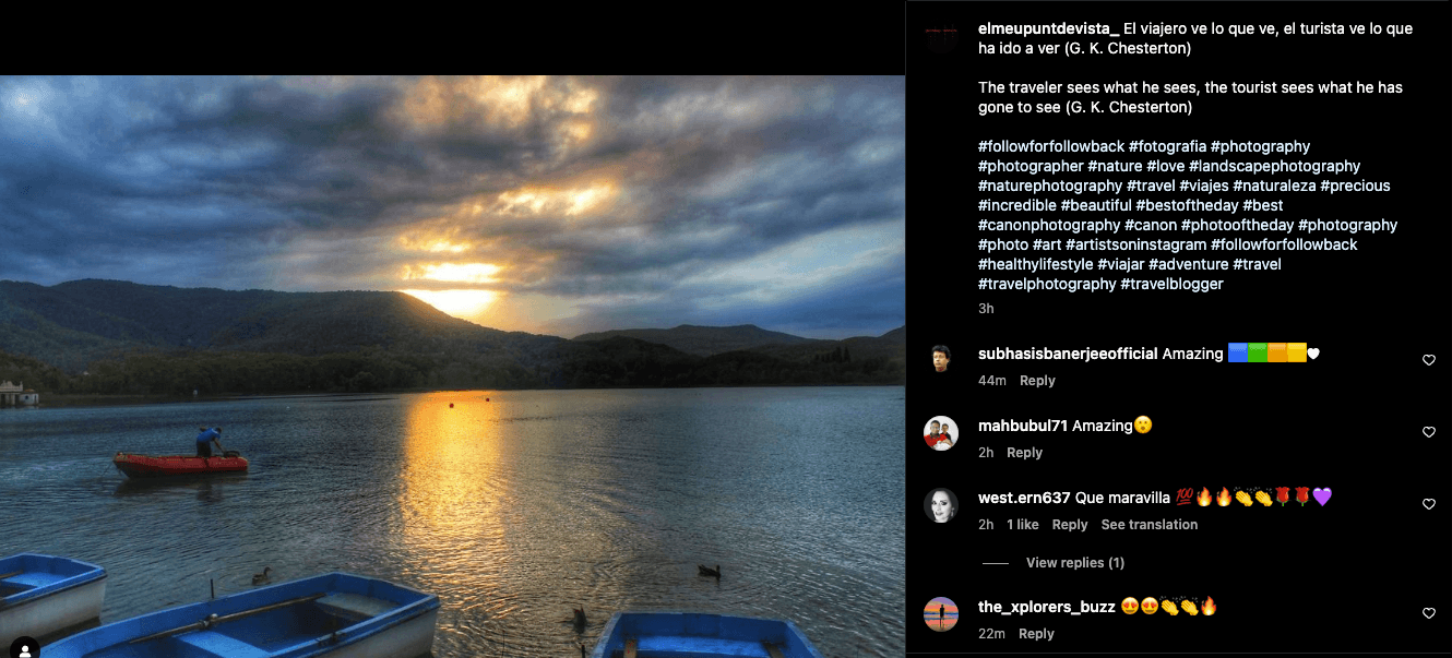 A post of a sunset over a body of water