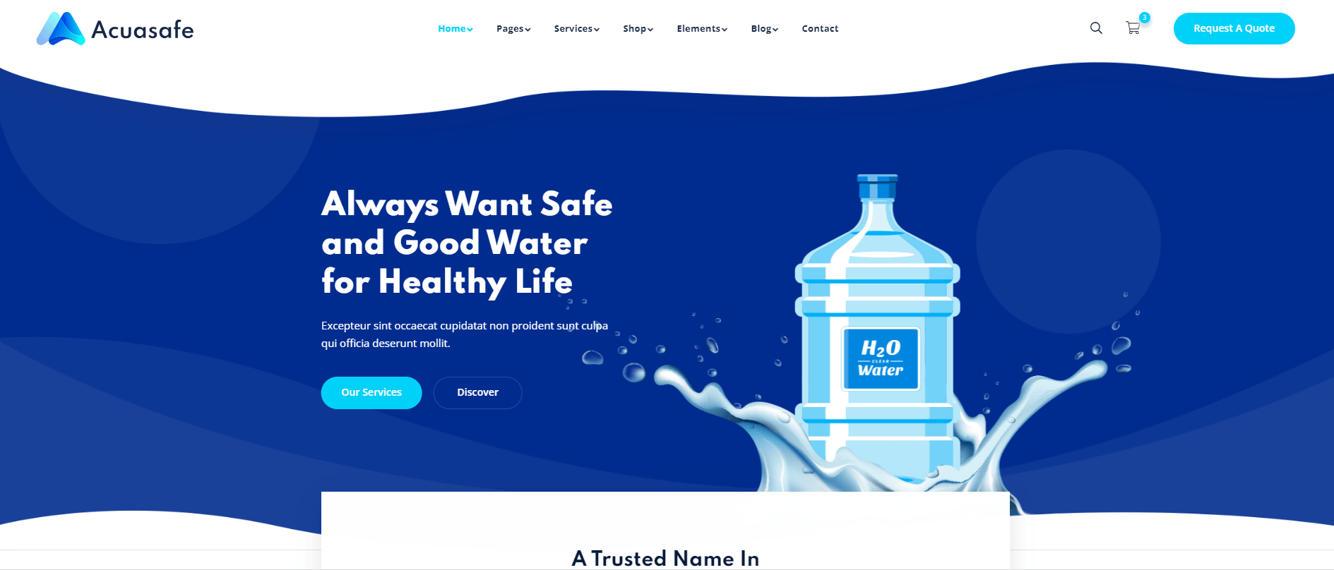 water treatment web design theme screenshot