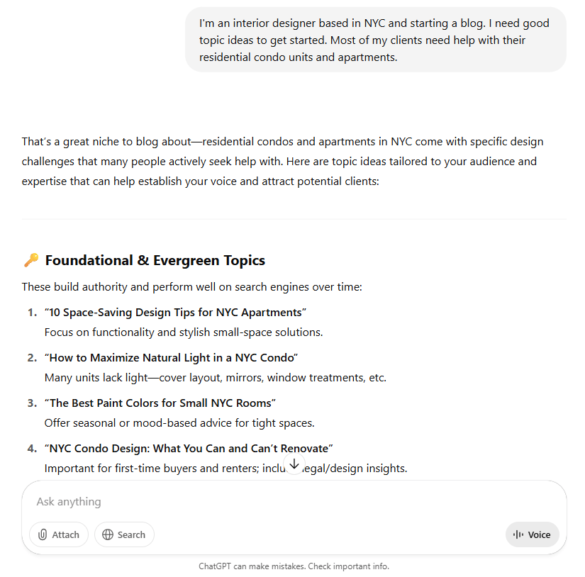 using chatgpt to generate topic ideas
