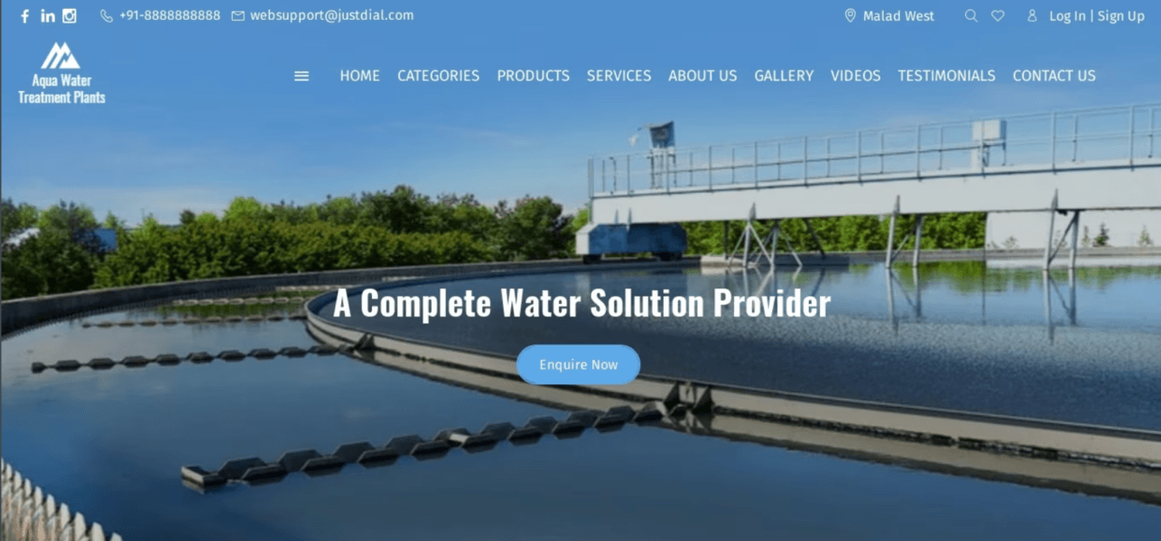 Web Design for Water and Wastewater Treatment Companies