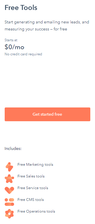 HubSpot free plan