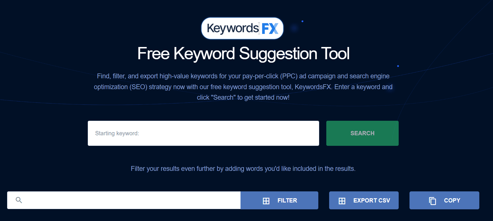 keywordsfx screenshot