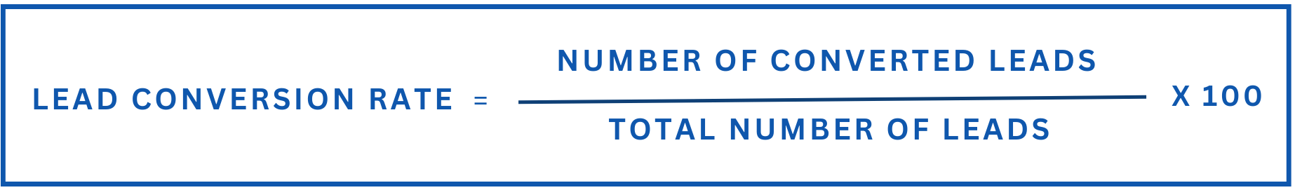 lead conversion rate formula