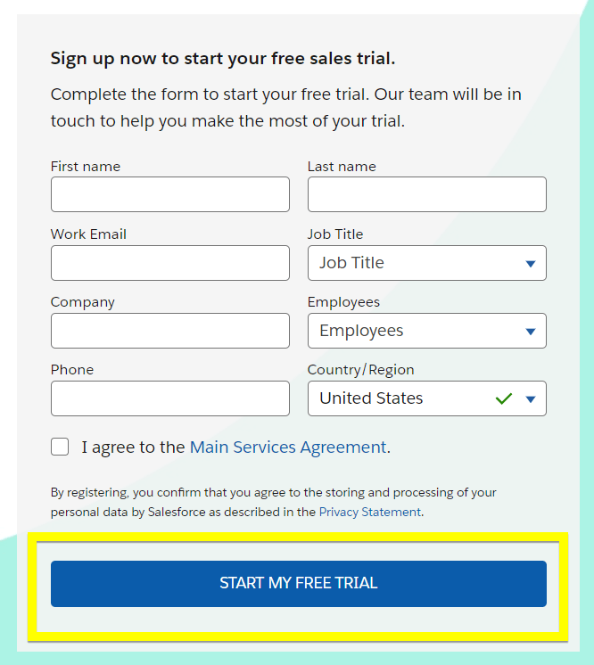 lead form button example