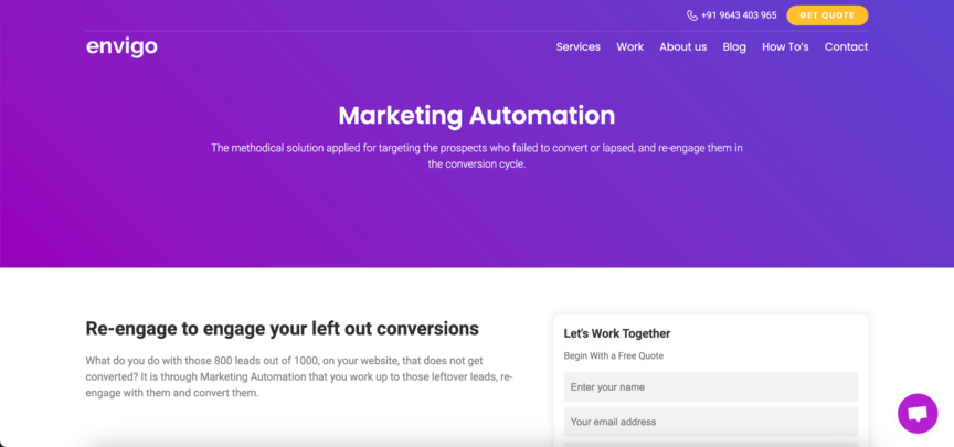 marketing automation agency envigo