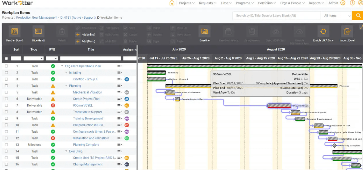 Work Otter project management software