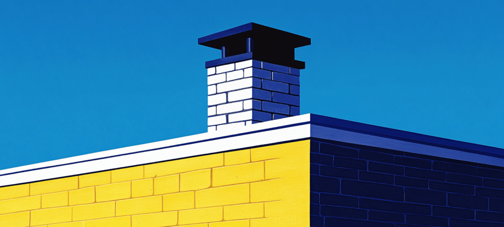 A white chimney