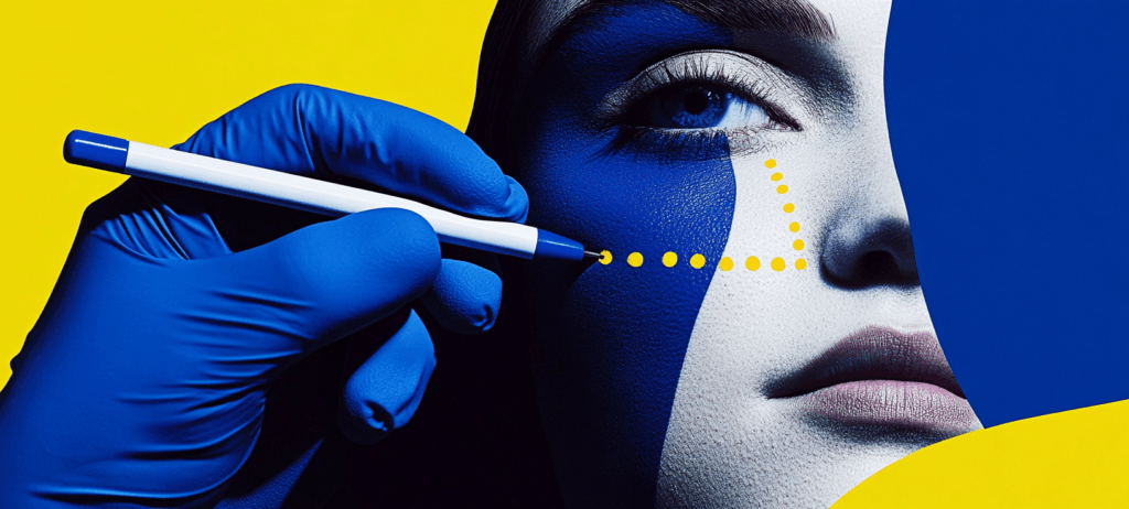 Plastic surgery procedure marking