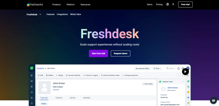 customer service freshdesk