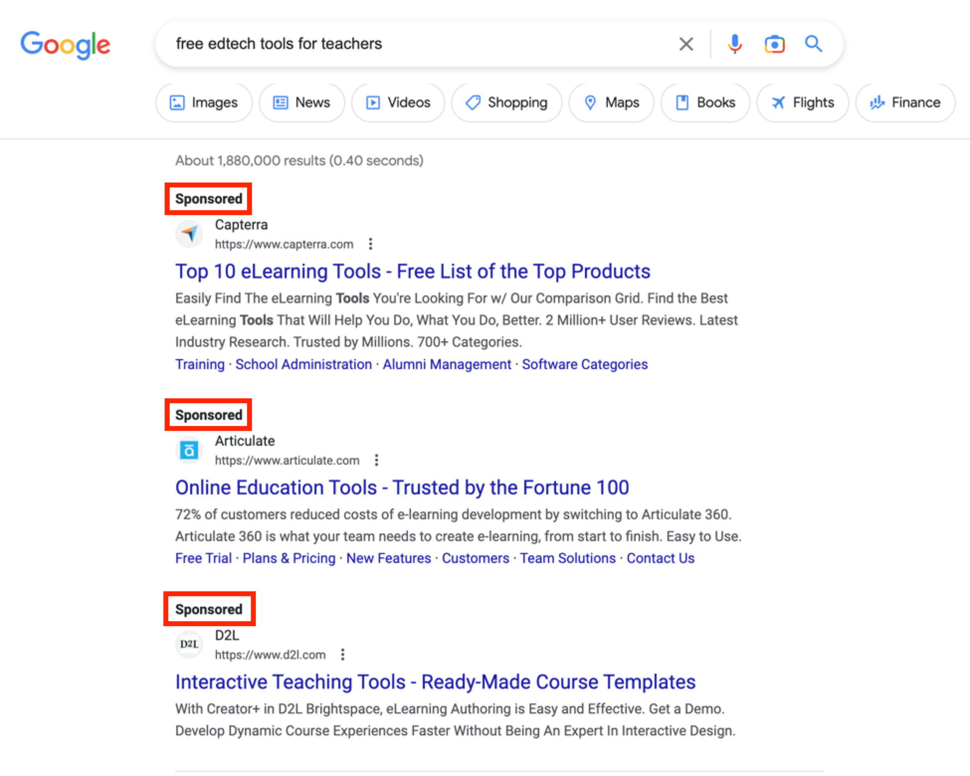 ppc results for edtech