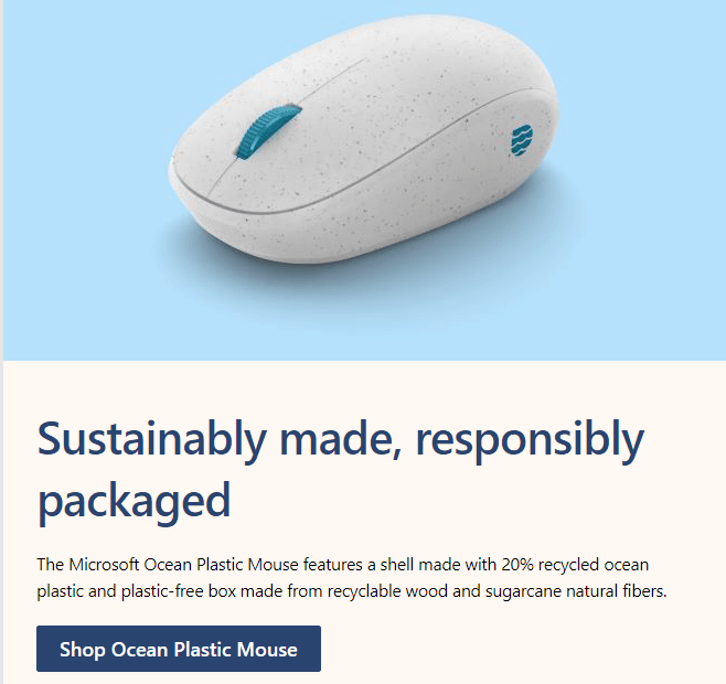 Microsoft mouse product email promotion