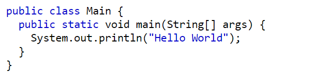 A snippet of Java code