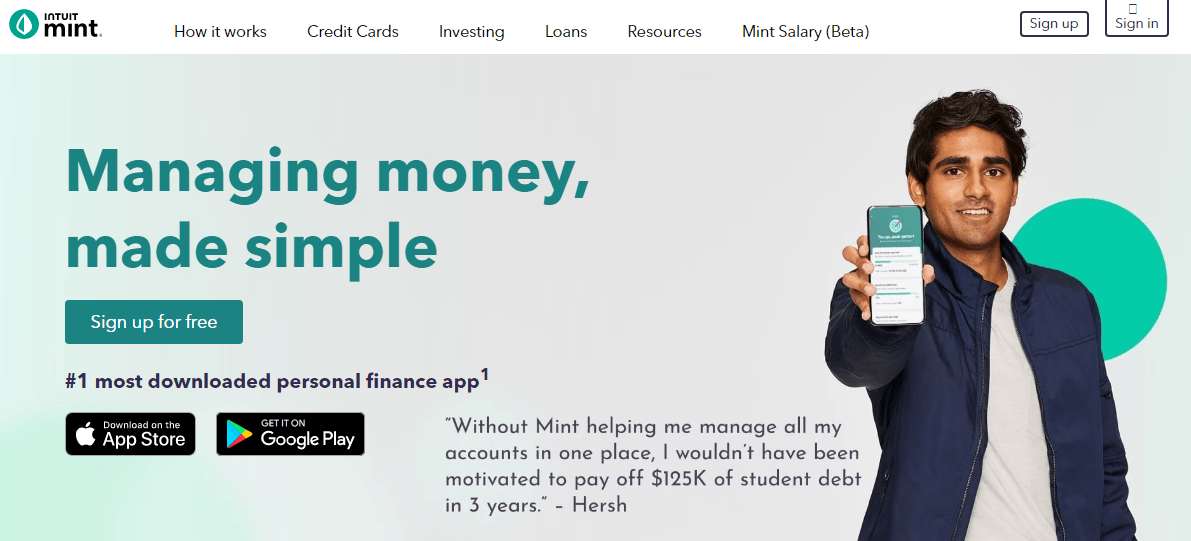 Minto homepage financial YMYL content