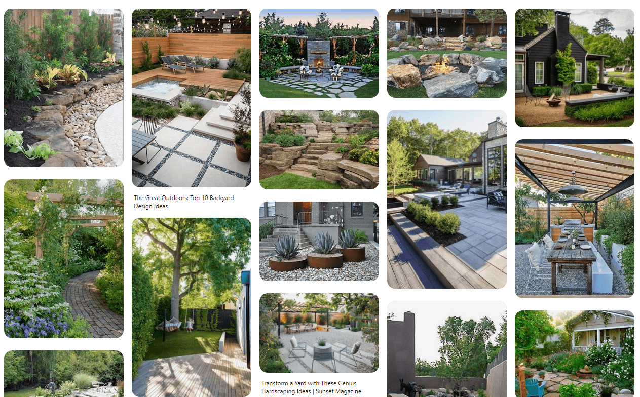 pinterest hardscape designs example