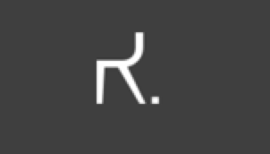 A stylized lowercase letter 'r' with a period.