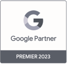 Google Partner Premier 2023 badge.