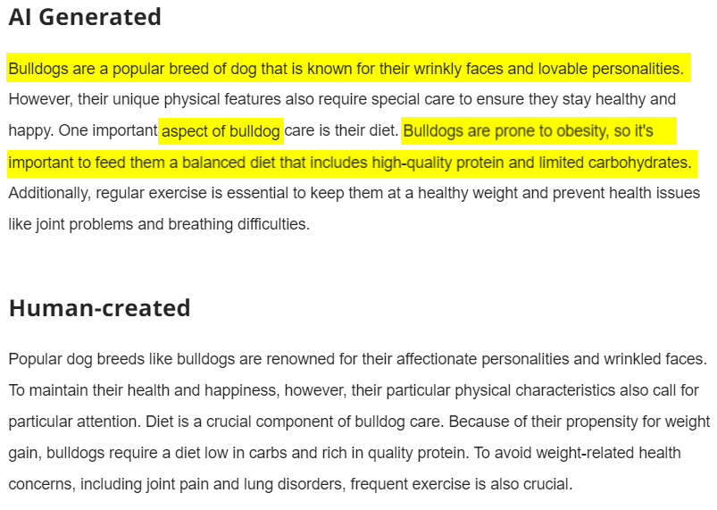 ai content vs human created content