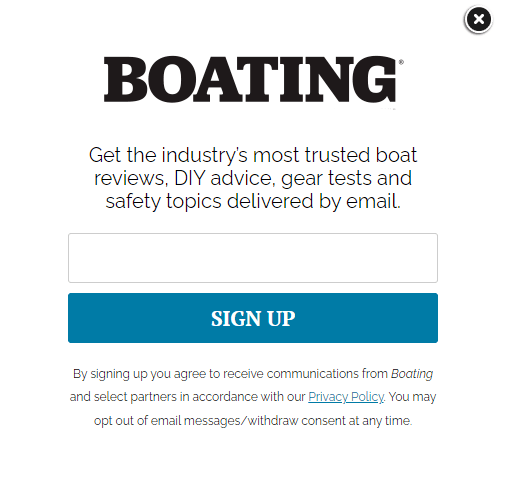 boating email signup