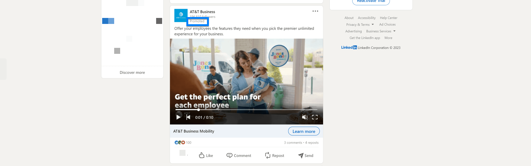 linkedin ad