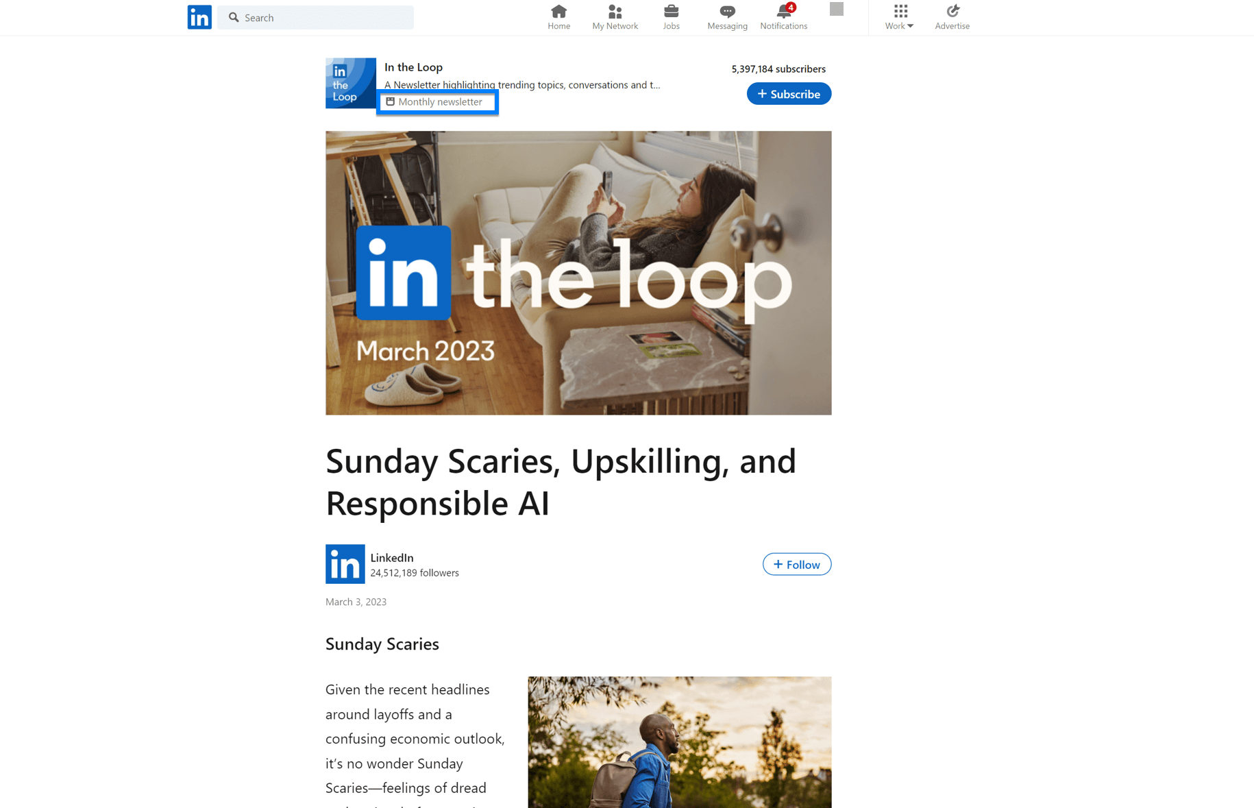 linkedin newsletter