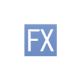 The logo of FX, consisting of the letters 'F' and 'X' in a stylized blue and white design.