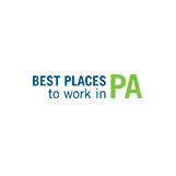 Logo with the text 'BEST PLACES to work in PA' encircled by a green border.