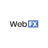 Logo of WebFX with a blue 'Web' and a green 'FX' inside a white circle.