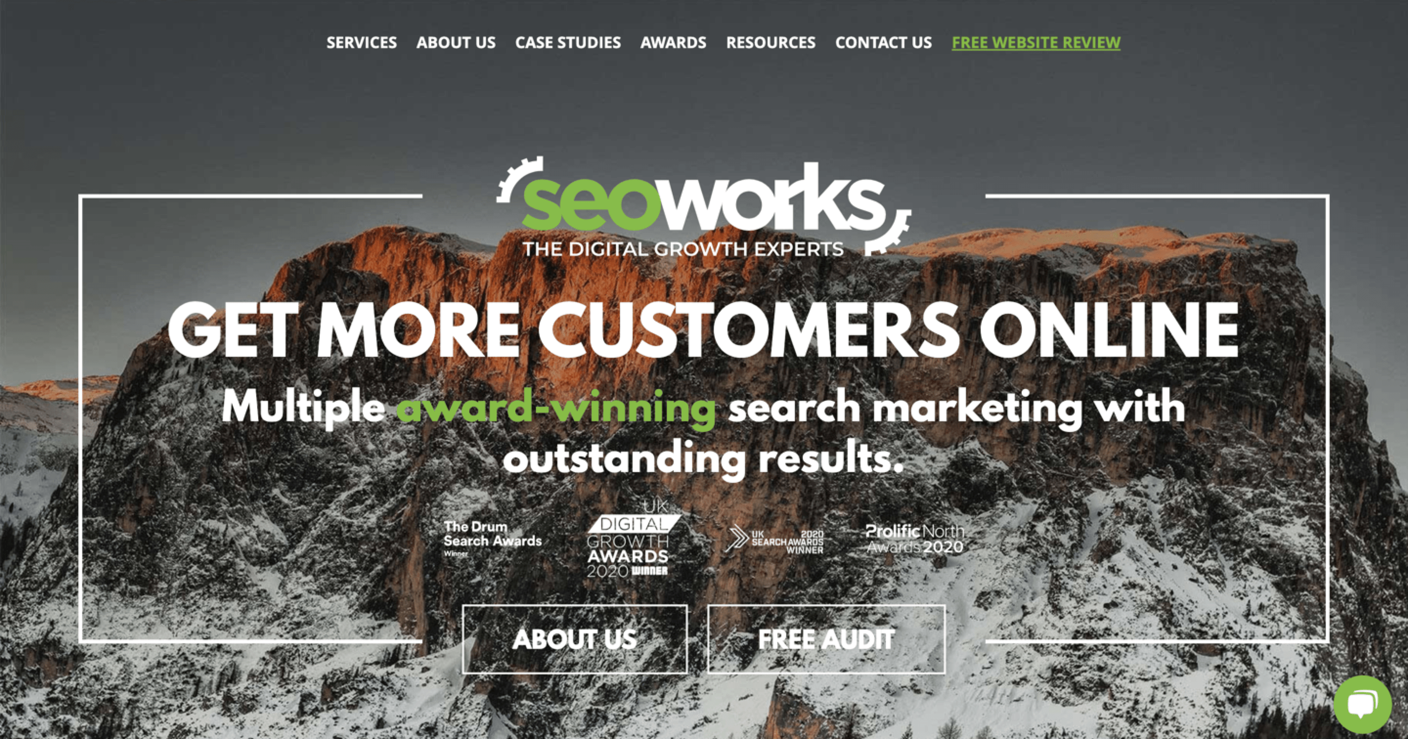 the seo works home page