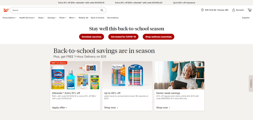 walgreens homepage