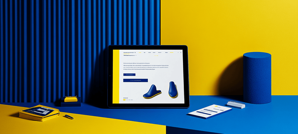 Tablet display with website