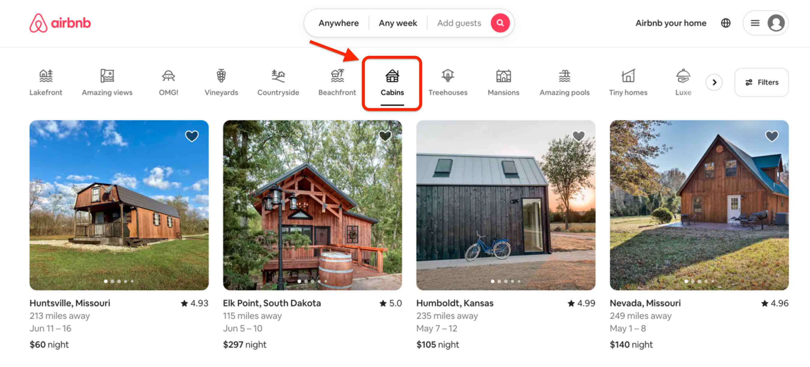 نمونه شخصی سازی AirBnB
