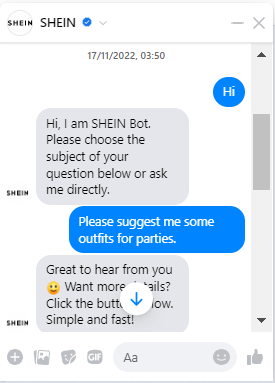 facebook chatbot example