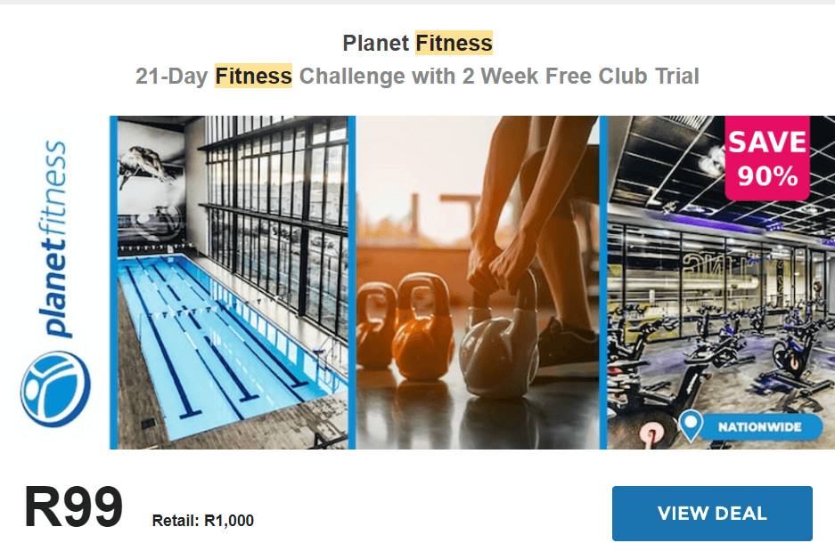 fitness center email promotion example