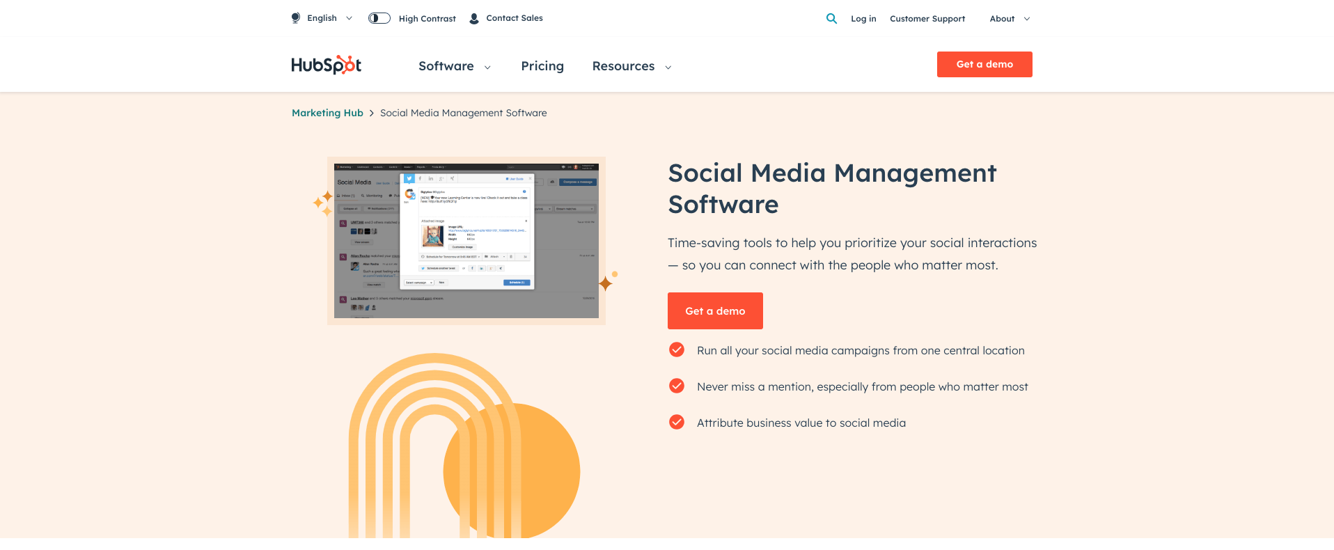 hubspot social analytics