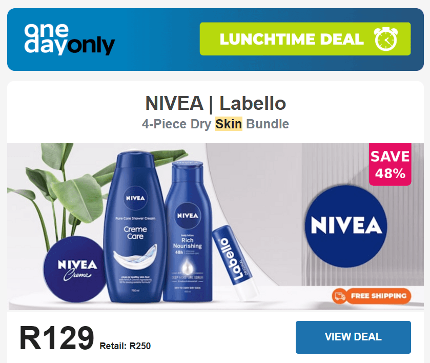 nivea exclusive email content example