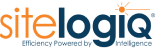 SiteLogiq logo, featuring the word 'site' in dark blue, 'logiq' in green, and an orange asterisk symbol, all next to the phrase 'Efficiency Powered by Intelligence' in gray.